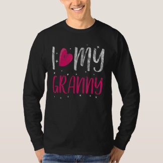Camiseta Amo el corazón a mi nieta abuela