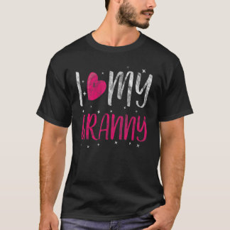 Camiseta Amo el corazón a mi nieta abuela