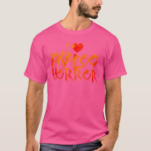 Camiseta Amo el corazón de Creepypasta de terror analógico