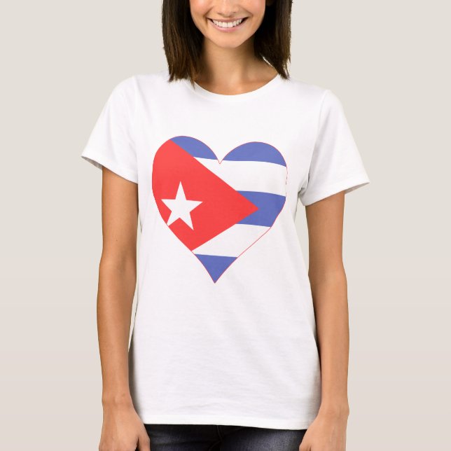 Camiseta Amo el corazón de Cuba (Anverso)
