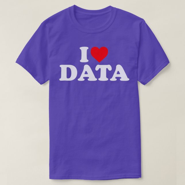 Camiseta Amo el Corazón de Datos (Diseño del anverso)