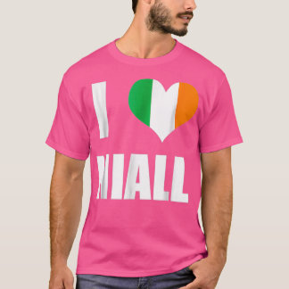 Camiseta Amo el corazón de la bandera de Irlanda del Norte
