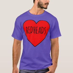 Camiseta Amo el Corazón de las Cabezas Rojas