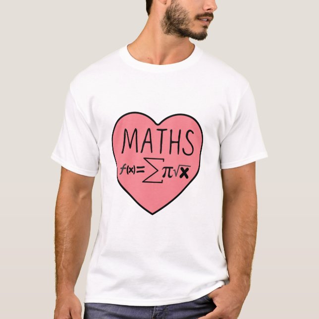 Camiseta Amo el corazón de las matemáticas (Anverso)