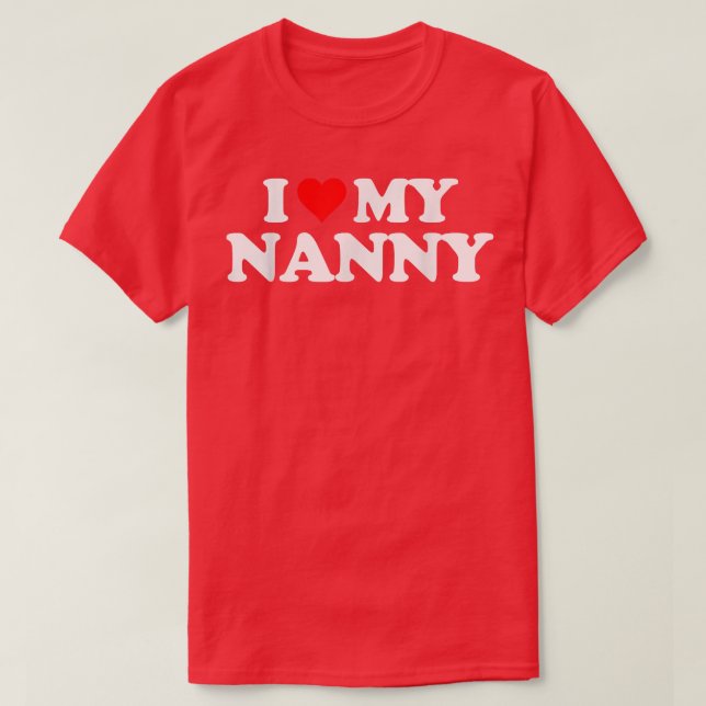 Camiseta Amo el corazón de mi NANNY (Diseño del anverso)