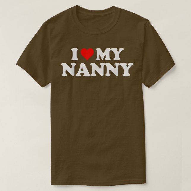 Camiseta Amo el corazón de mi NANNY (Diseño del anverso)