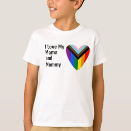 Camiseta Amo el corazón de mis madres lesbianas