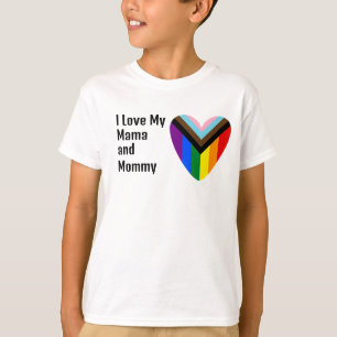 Camiseta Amo el corazón de mis madres lesbianas