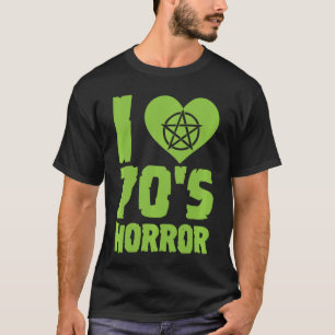 Camiseta Amo el corazón de terror de los 70 Pentagrama dive