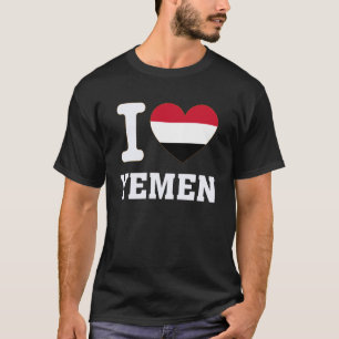 Camiseta Amo el corazón de Yemen Recuerdo Orgullo de los am