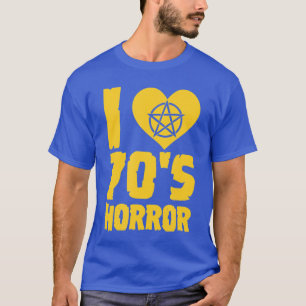 Camiseta Amo el corazón del terror de los 70 Pentagrama pel