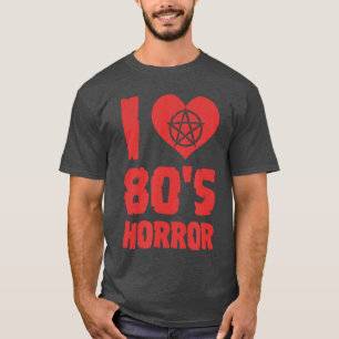 Camiseta Amo el corazón del terror de los 80 Pentagrama Pel