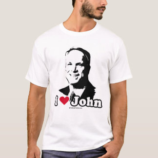 Camiseta Amo el corazón John McCain T de la camiseta/I de