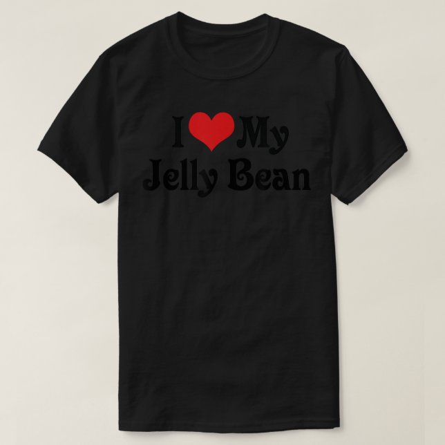 Camiseta Amo el corazón mi Jelly Bean - Novia Novia (Diseño del anverso)
