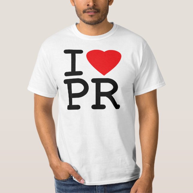 Camiseta Amo el corazón Puerto Rico (Anverso)