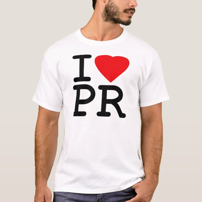 Camiseta Amo el corazón Puerto Rico (Anverso)