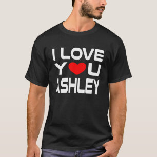 Camiseta Amo el corazón rojo Ashley para decir Miel te amo