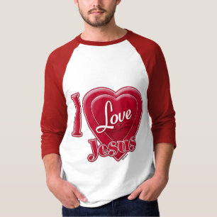 Camiseta Amo el Corazón Rojo de Jesús