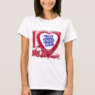 Camiseta Amo el corazón rojo de mi hijo - foto