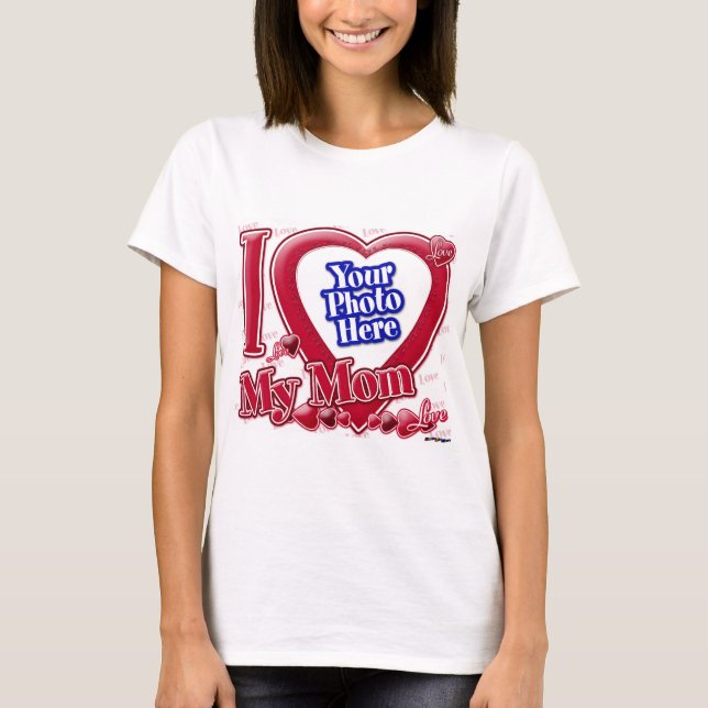 Camiseta Amo el corazón rojo de mi mamá - foto (Anverso)
