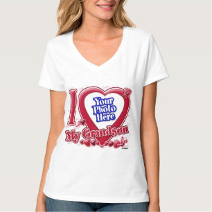 Camiseta Amo el corazón rojo de mi nieto - foto