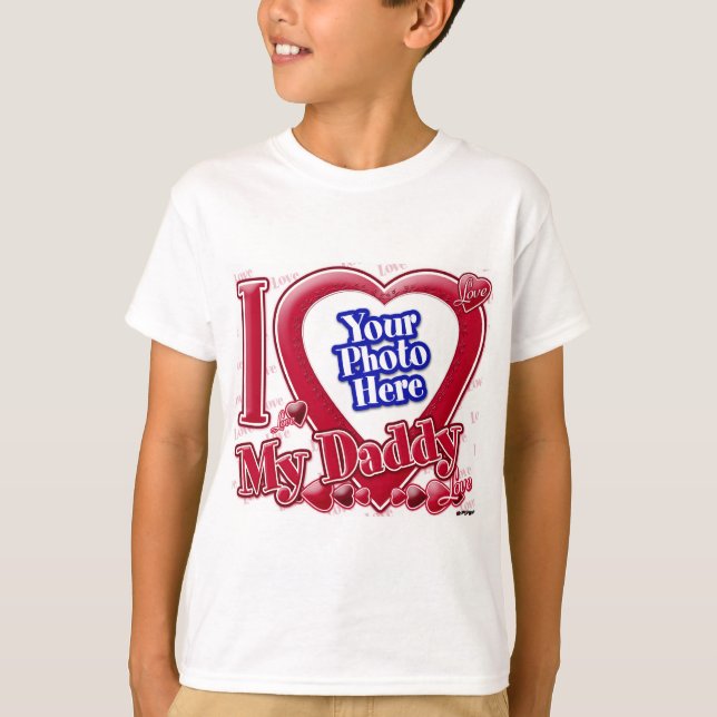 Camiseta Amo el corazón rojo de mi papá - foto (Anverso)