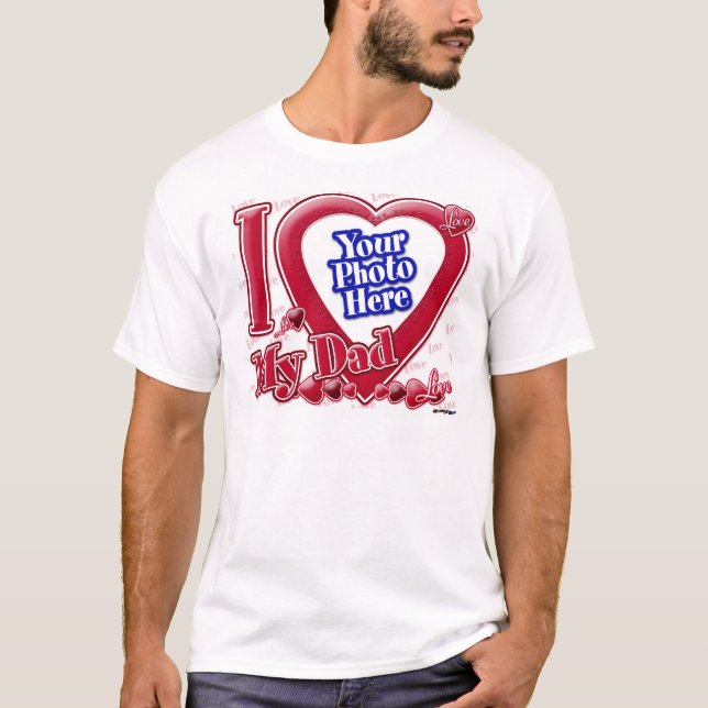 Camiseta Amo el corazón rojo de mi papá - foto (Anverso)