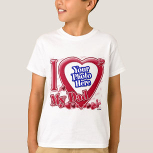 Camiseta Amo el corazón rojo de mi papá - foto