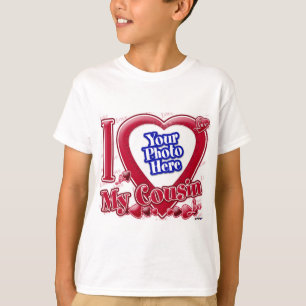 Camiseta Amo el corazón rojo de mi primo - foto