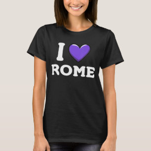 Camiseta Amo el corazón Roma Italia