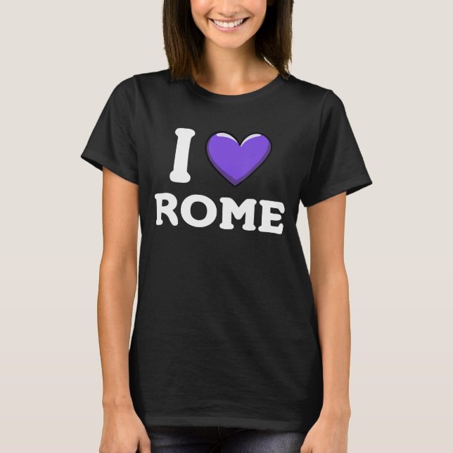 Camiseta Amo el corazón Roma Italia (Anverso)