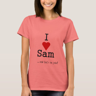 Camiseta amo el corazón Sam