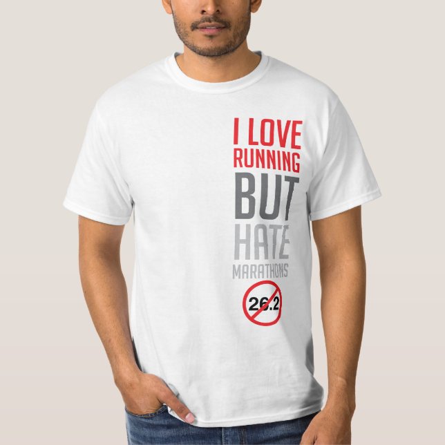 Camiseta Amo el correr PERO odio maratones (Anverso)