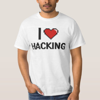 Camiseta Amo el cortar del diseño retro de Digitaces