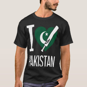 Camiseta Amo el críquet de Pakistán