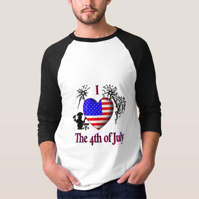 Camiseta Amo el cuatro de julio (Anverso)