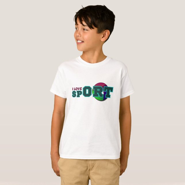 Camiseta Amo el deporte (Anverso completo)