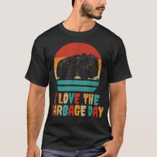 Camiseta Amo el día de la basura - Camión de basura retro 9