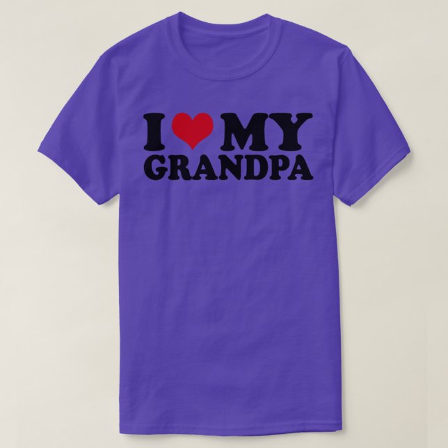 Camiseta Amo el Día de los Padres Abuelos (Diseño del anverso)