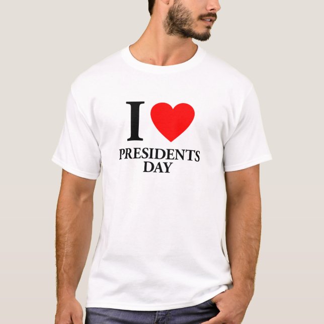 Camiseta Amo el Día de los Presidentes (Anverso)