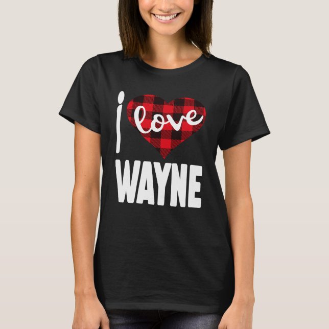 Camiseta Amo el Día de San Valentín Wayne para sus Chicas (Anverso)