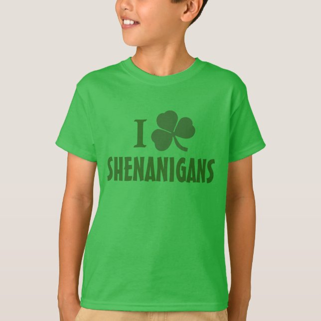 Camiseta Amo el día de St Patrick de los niños de los (Anverso)