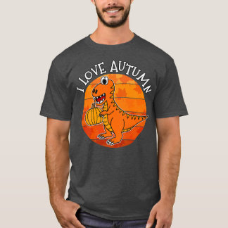 Camiseta Amo El Dinosaurio Otoño, T-Rex Otoño, Otoño 2022