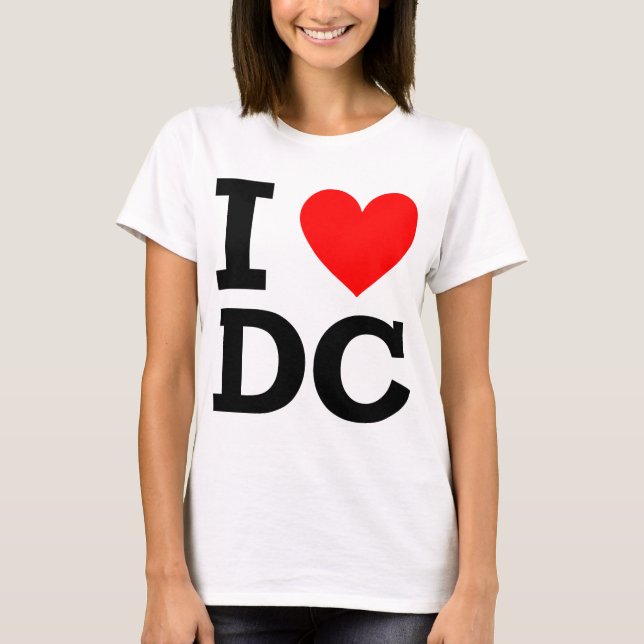 Camiseta Amo el diseño de DC (Anverso)
