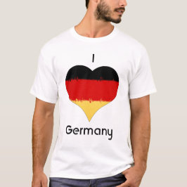 Camiseta Amo el diseño de la bandera ondulada de Alemania