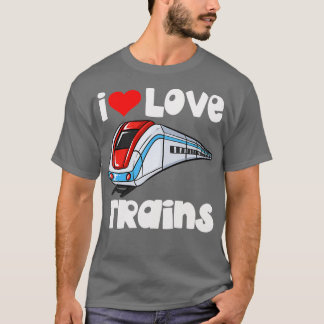 Camiseta Amo el disfraz de los trenes para niños pequeños