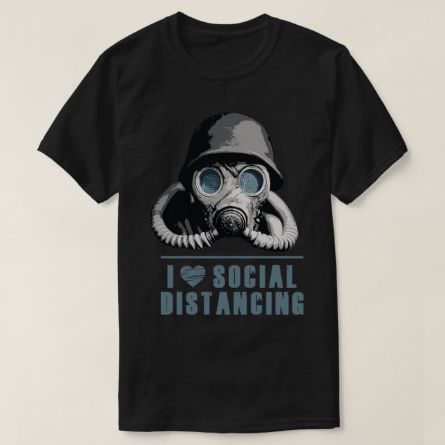 Camiseta Amo el distanciamiento social (Diseño del anverso)