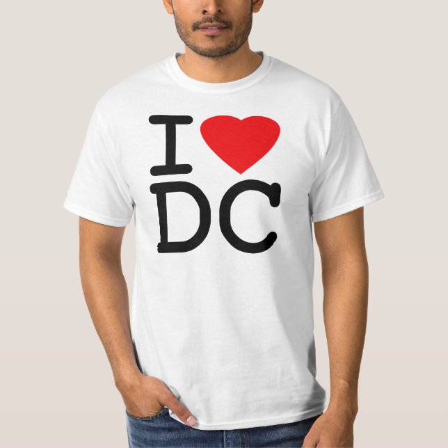 Camiseta Amo el distrito de Columbia de la C.C. de (Anverso)