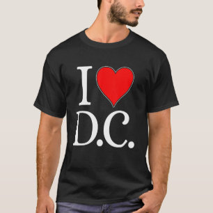 Camiseta Amo El Distrito De Dc Washington De Columbia Heart