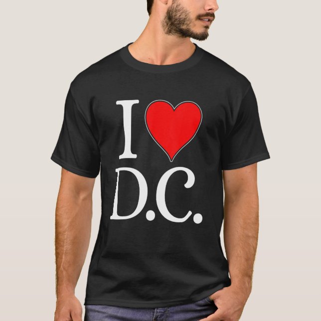 Camiseta Amo El Distrito De Dc Washington De Columbia Heart (Anverso)